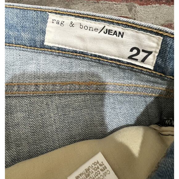 rag & bone The Dre Jeans Thrasher Ripped Denim Light Wash Size 27 ASO Celebs - Picture 9 of 10